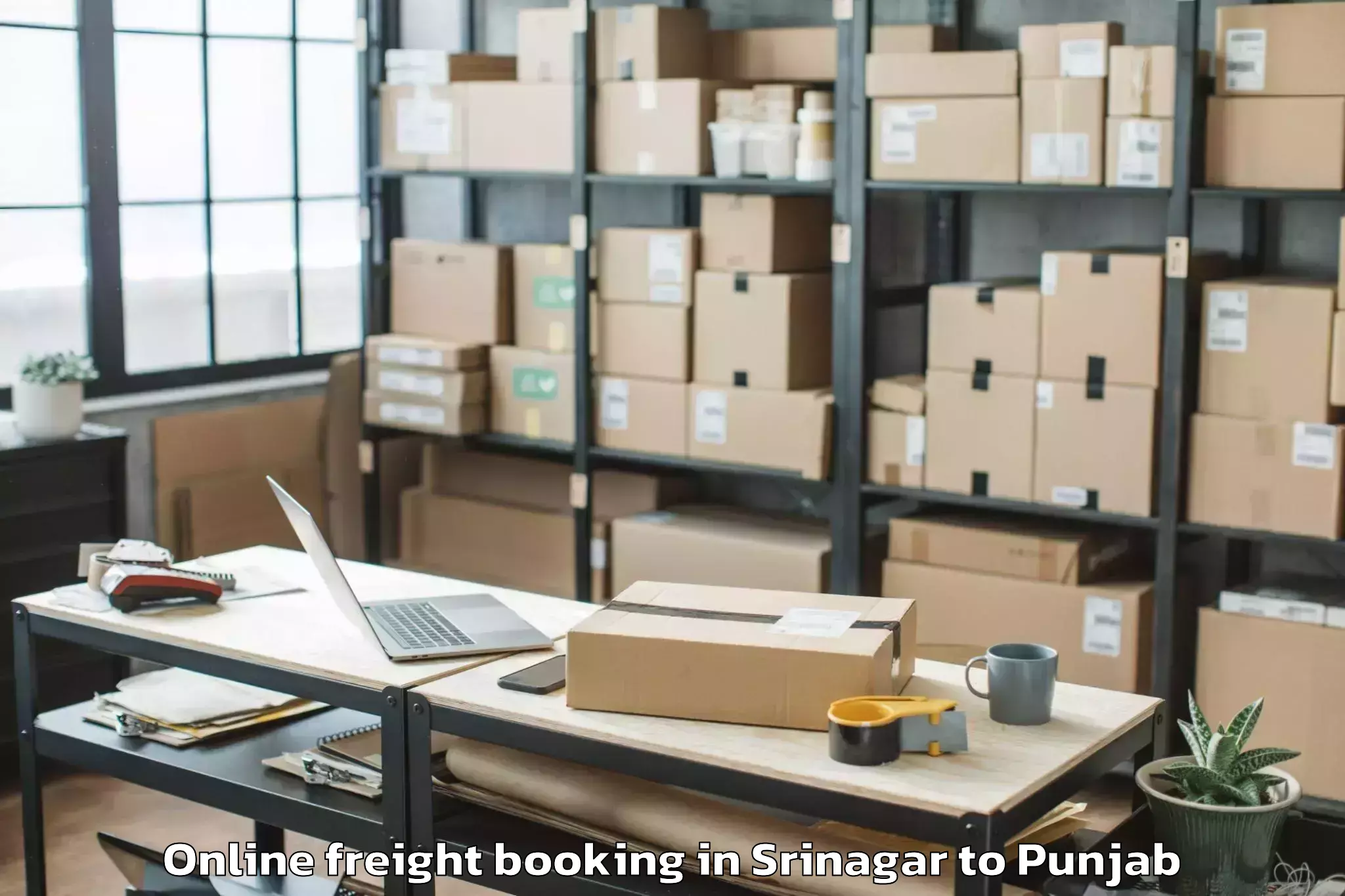 Easy Srinagar to Sas Nagar Mohali Online Freight Booking Booking